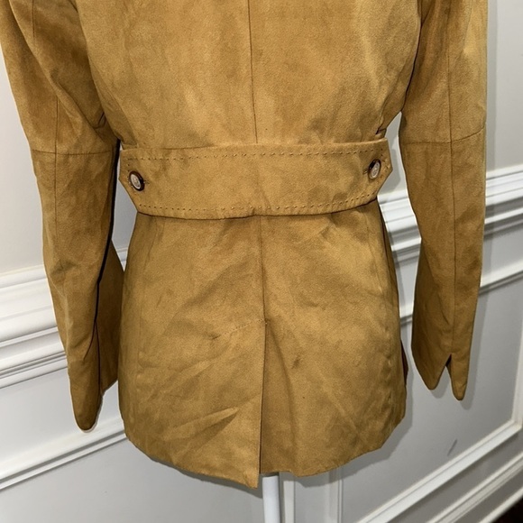 Jones New York Faux Suede Camel Color Button Down Blazer size S - Picture 7 of 10